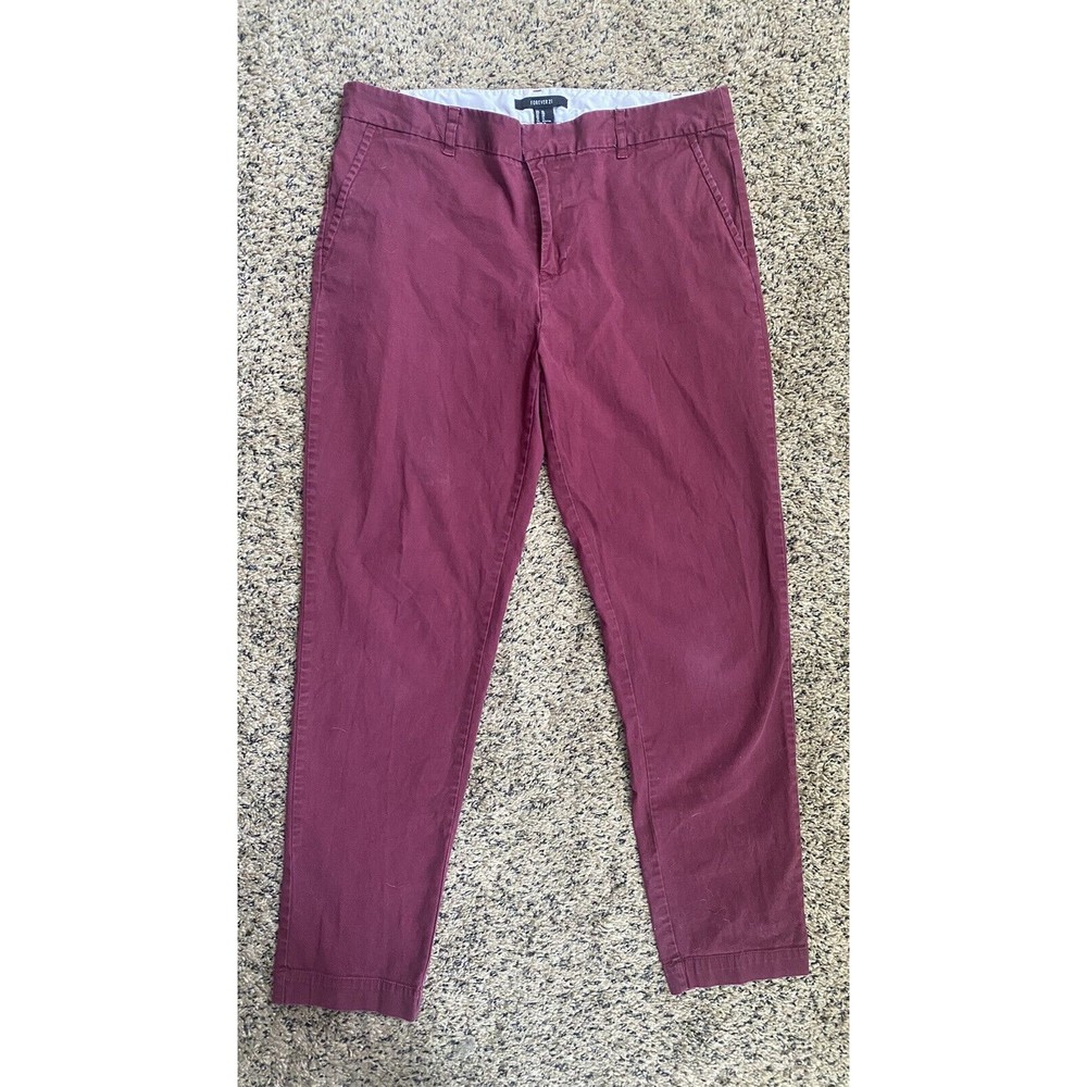 Forever 21 maroon chino pants size 28